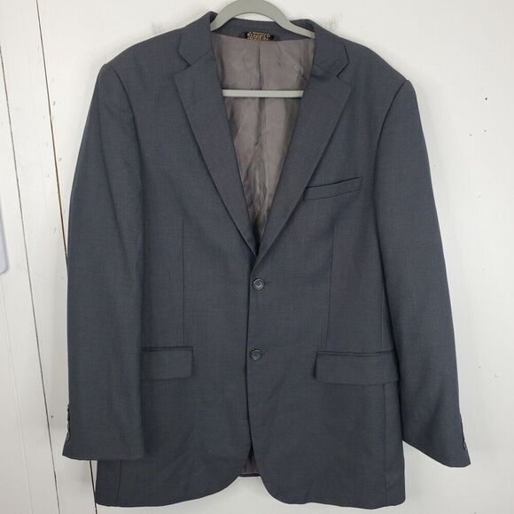 Oxford Other - Caravelli Oxford Blazer Superior 150s 06 Drop Italian Grey Mens 40 R Dual Vent